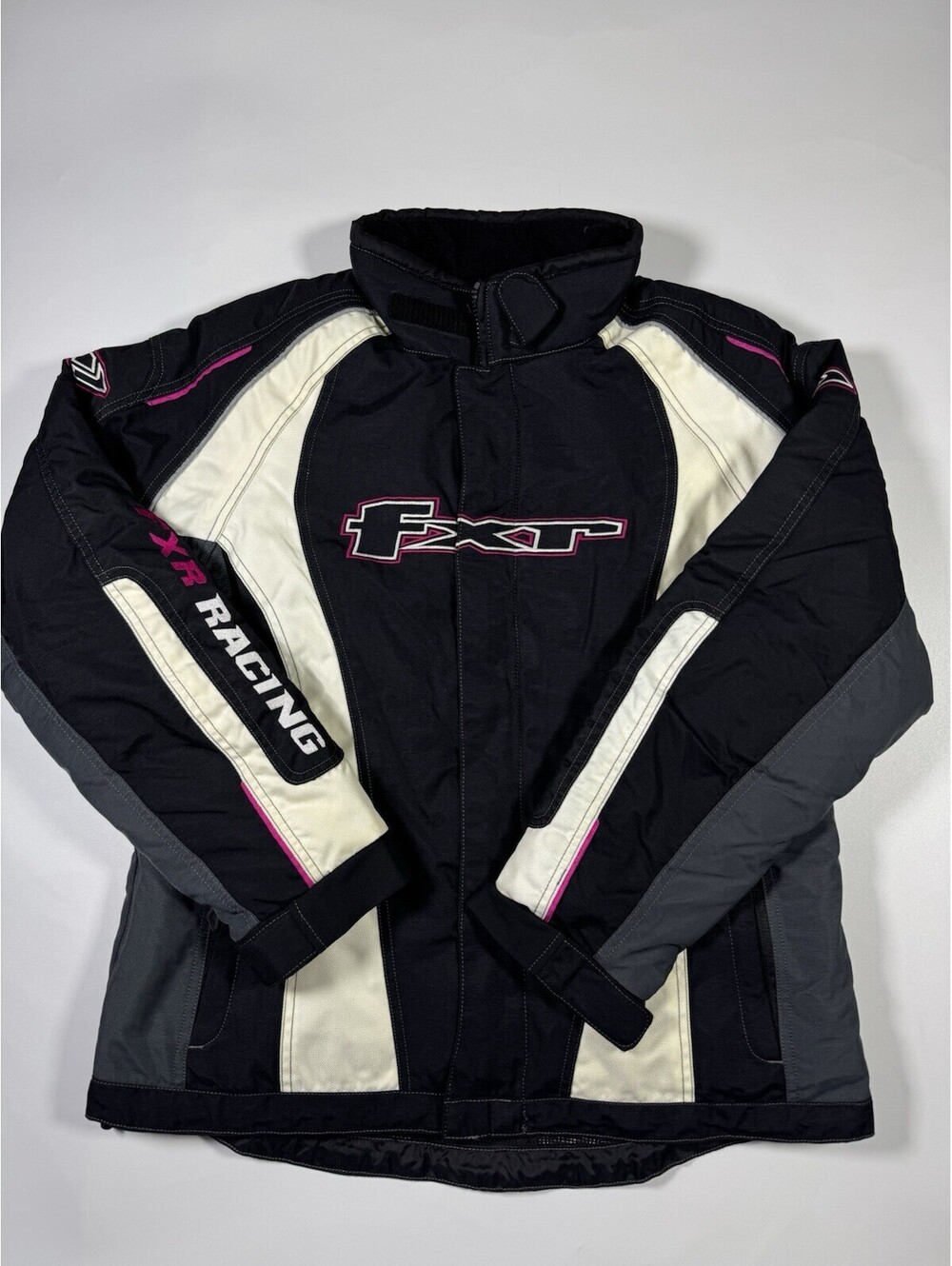 FXR Womens Fusion FAST Snowmobile Jacket Size 10 Snow Girls Racing Pink